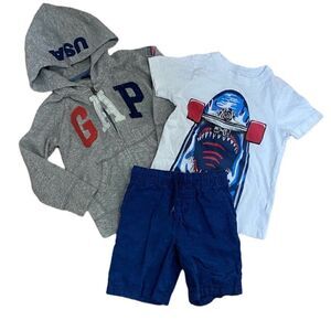 Gap Craxy 8 Boys Outfit Bundle Americana Shark